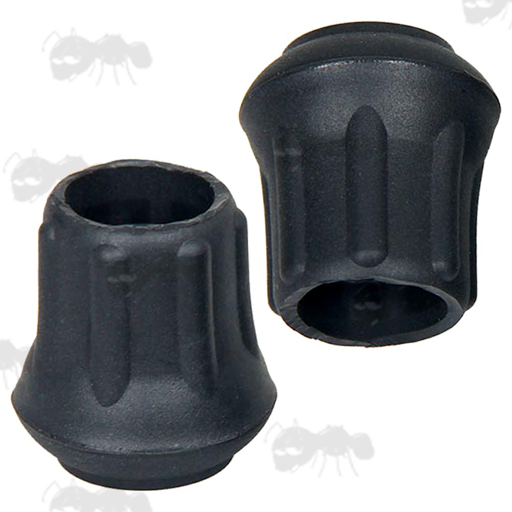Pair of Black Rubber Feet For Long Range Accuracy Ultra Light Scout Style Telescopic Rifle Bipods