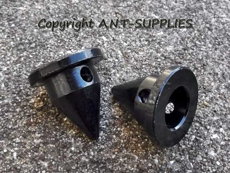 Pair of Black Metal Spike Feet for Harris Style Telescopic Rifle Bipods