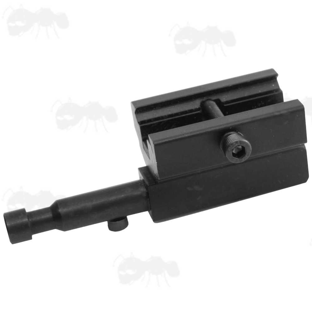 Side Profile View of The Weaver / Picatinny Forend Rail Bipod Spigot Adapter
