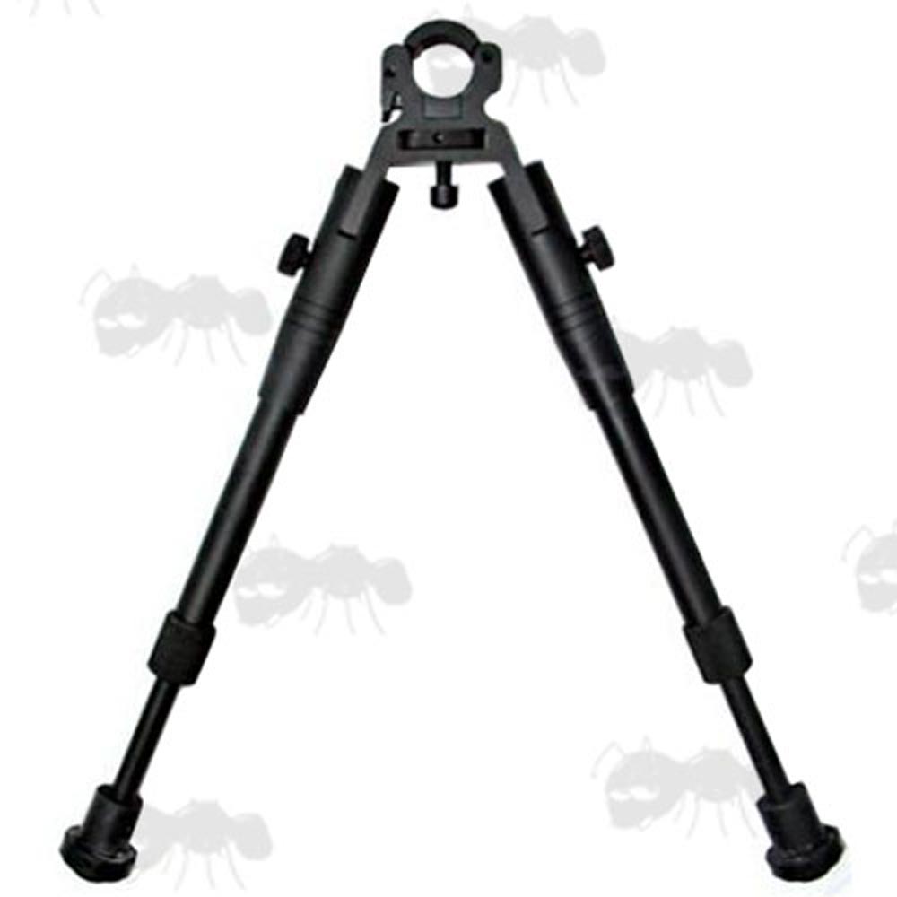 Standard Length Aluminium Rifle Bipod with Quick Release Barrel Clamp