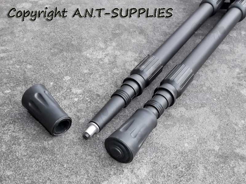 Feet of the Black Bipod Rifle Shooting Stick Rest