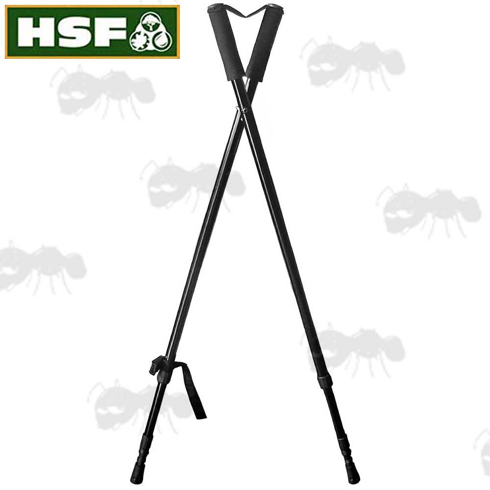 Black Bipod Rifle Shooting Stick Rest