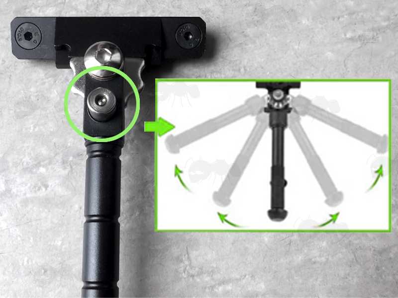Leg Release Button View on The Two Piece Design Rifle Bipod for M-Lok Handguards