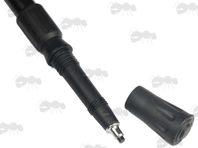 RokStad Lit V Mount Bipod Shooting Stick Carbide Tip Spike Foot With Rubber Ferrule