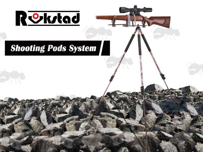 RokStad BBS V Mount Tripod Shooting Sticks With TPM Shooting Rest