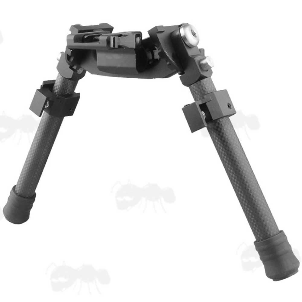 Canting Tactical Rifle Bipod for 1913 Style Picatinny Rails X-10 with Carbon Fiber Legs