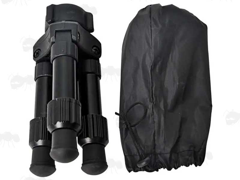 Black Tripod Benchrest Shooting Sticks Body with Storage Bag