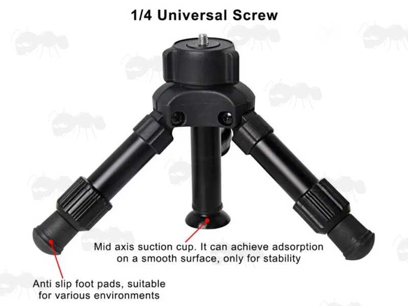 Body and Monopod of The Black Tripod Benchrest Shooting Sticks