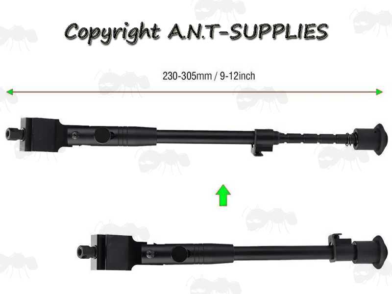 Side Picatinny Rail Mounting Telescopic Length Folding Leg Two Piece Bipod