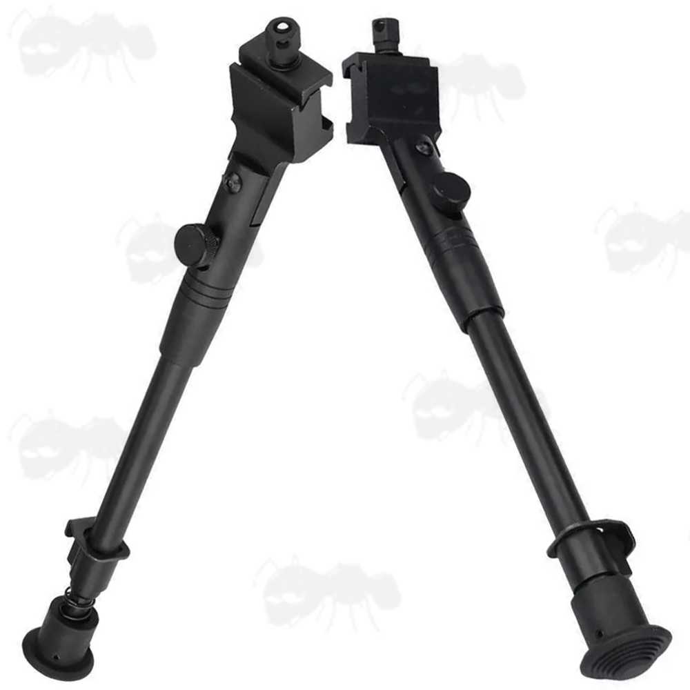 Side Picatinny Rail Mounting Telescopic Length Folding Leg Two Piece Bipod