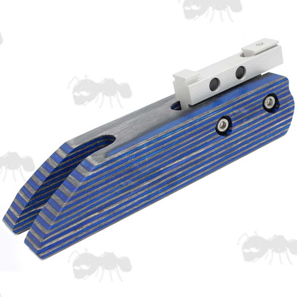 Wooden Palm Rest Hamster for UIT Forend Rails with Blue Finish By Walther