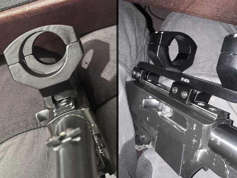 20MOA High-Profile Double Clamped 30mm Scope Rings One Piece Mount for Dovetail Rails, Shown Not Fitting a Ruger 10/22 Dovetail Rail