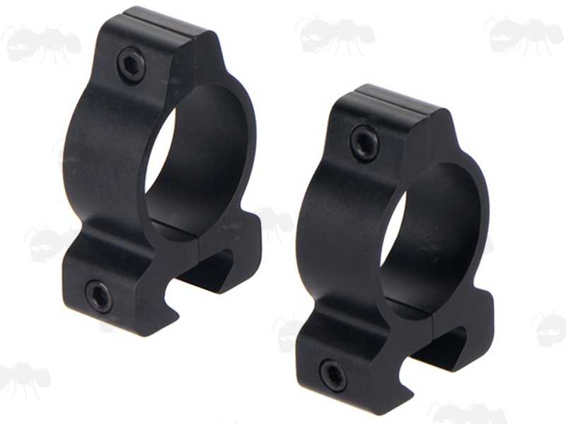 Pair of Vertical Split Dovetail Rail Low-Profile 25mm Scope Rings