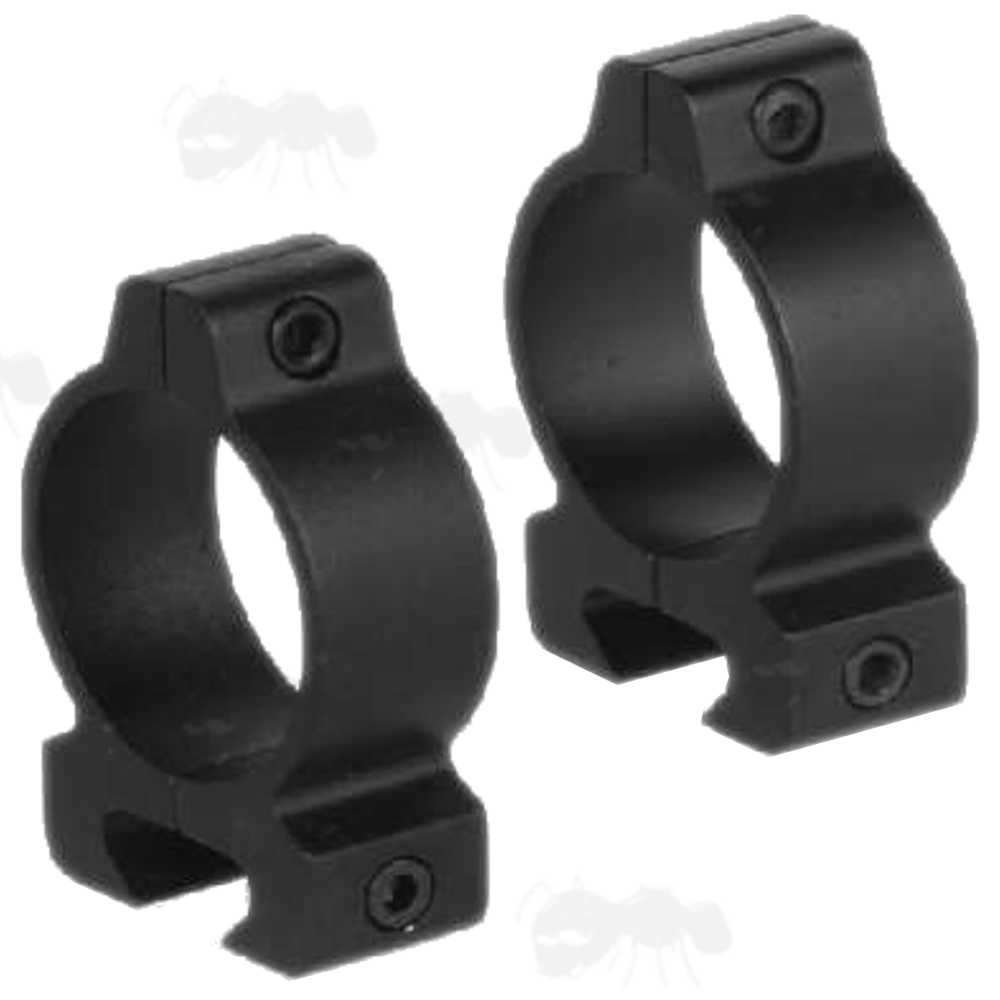 Pair of Vertical Split Dovetail Rail Low-Profile 30mm Scope Rings
