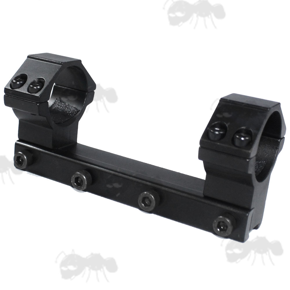 Long Base, One Piece, High Profile 25mm Scope Ring Mounts with Flat Tops