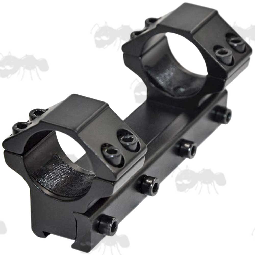 Long Base, One Piece, Low-Profile 25mm Scope Ring Mounts for Dovetail Rails with Flat Tops