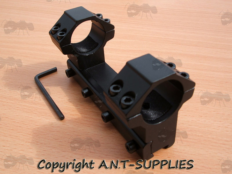 Long Base, One Piece, High Profile 25mm Scope Ring Mounts with Flat Tops