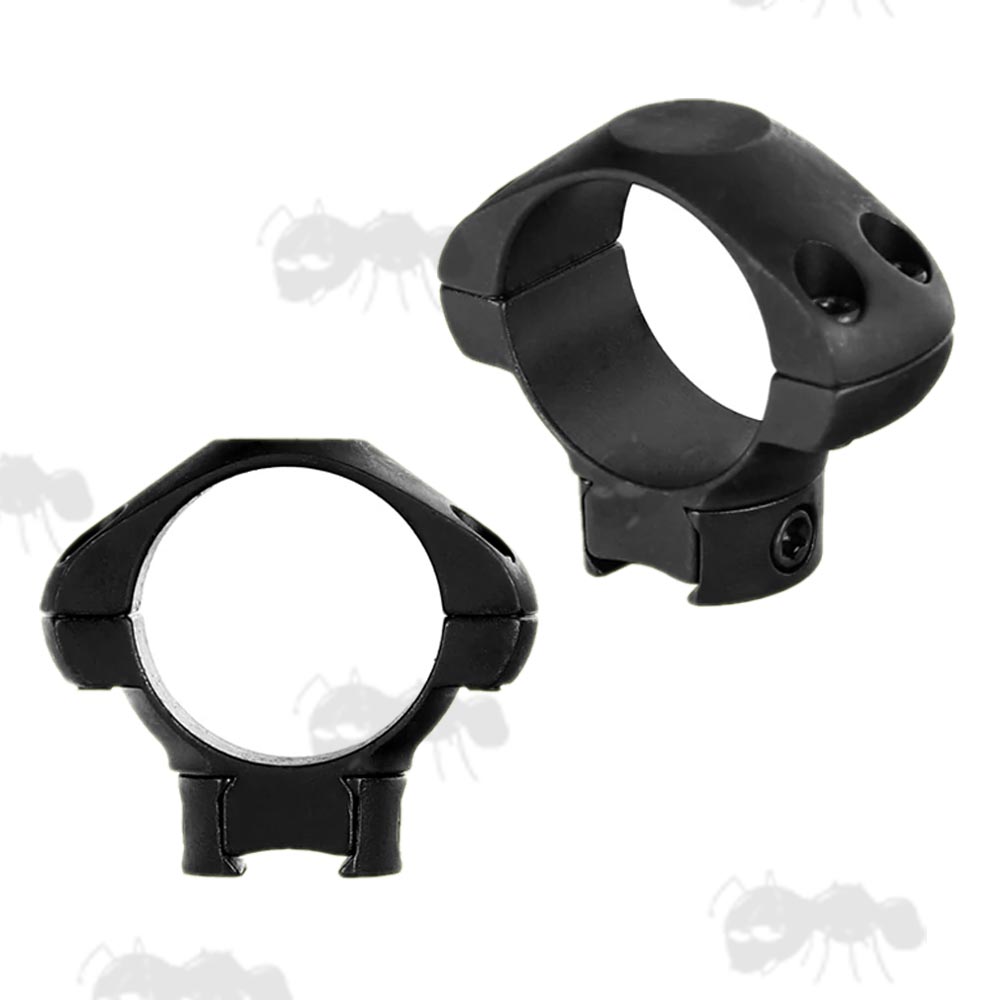Pair of Steel Low Profile Dovetail Rail 25mm Scope Rings