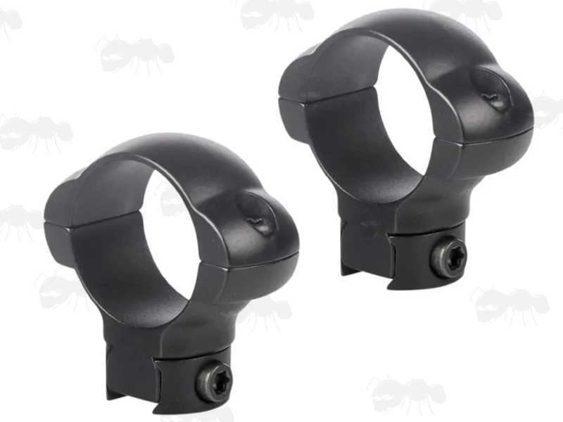Pair of Steel Medium Profile Dovetail Rail 25mm Scope Rings