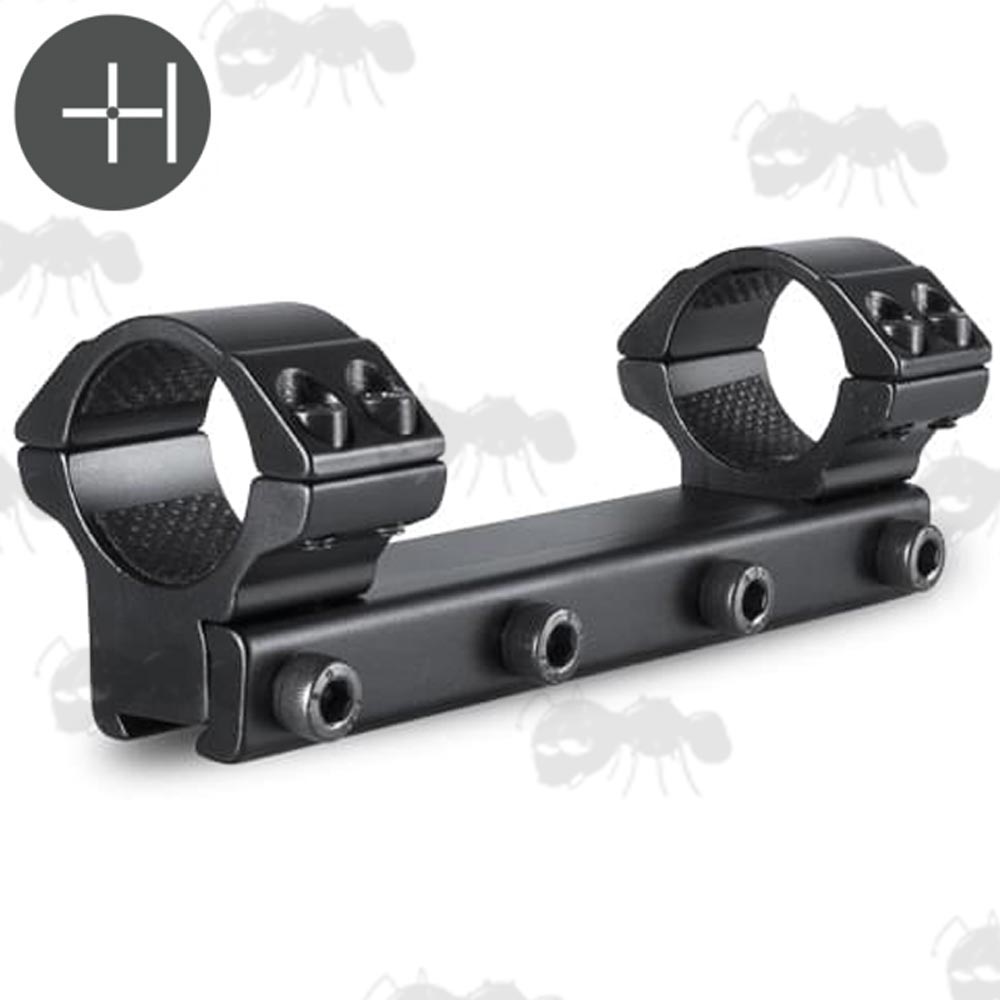 One Piece Hawke Optics Match Mount for 9-11mm Dovetail Rails, Medium Profile Design for 25mm Diameter Scopes, Model 22 104