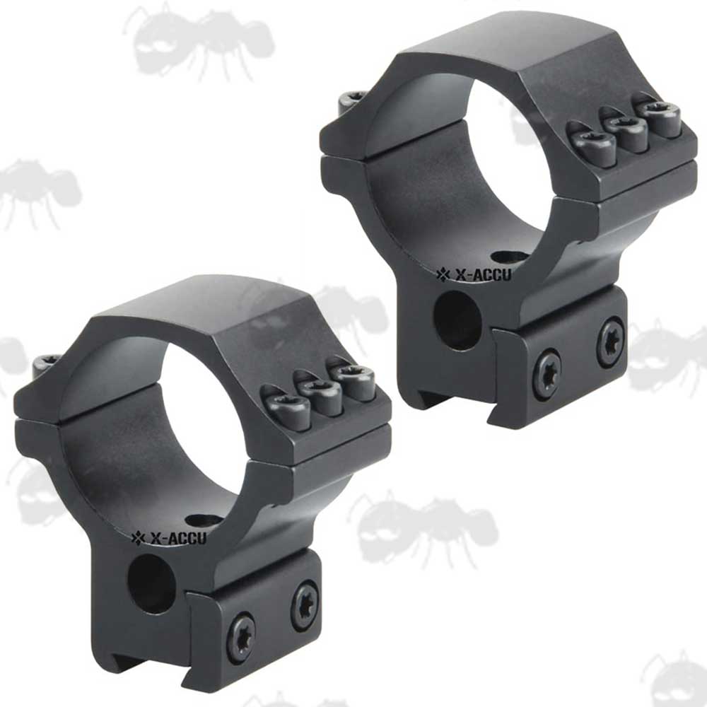 Dovetail Triple Clamped Scope Mount Rings UK Gun Sight Rails