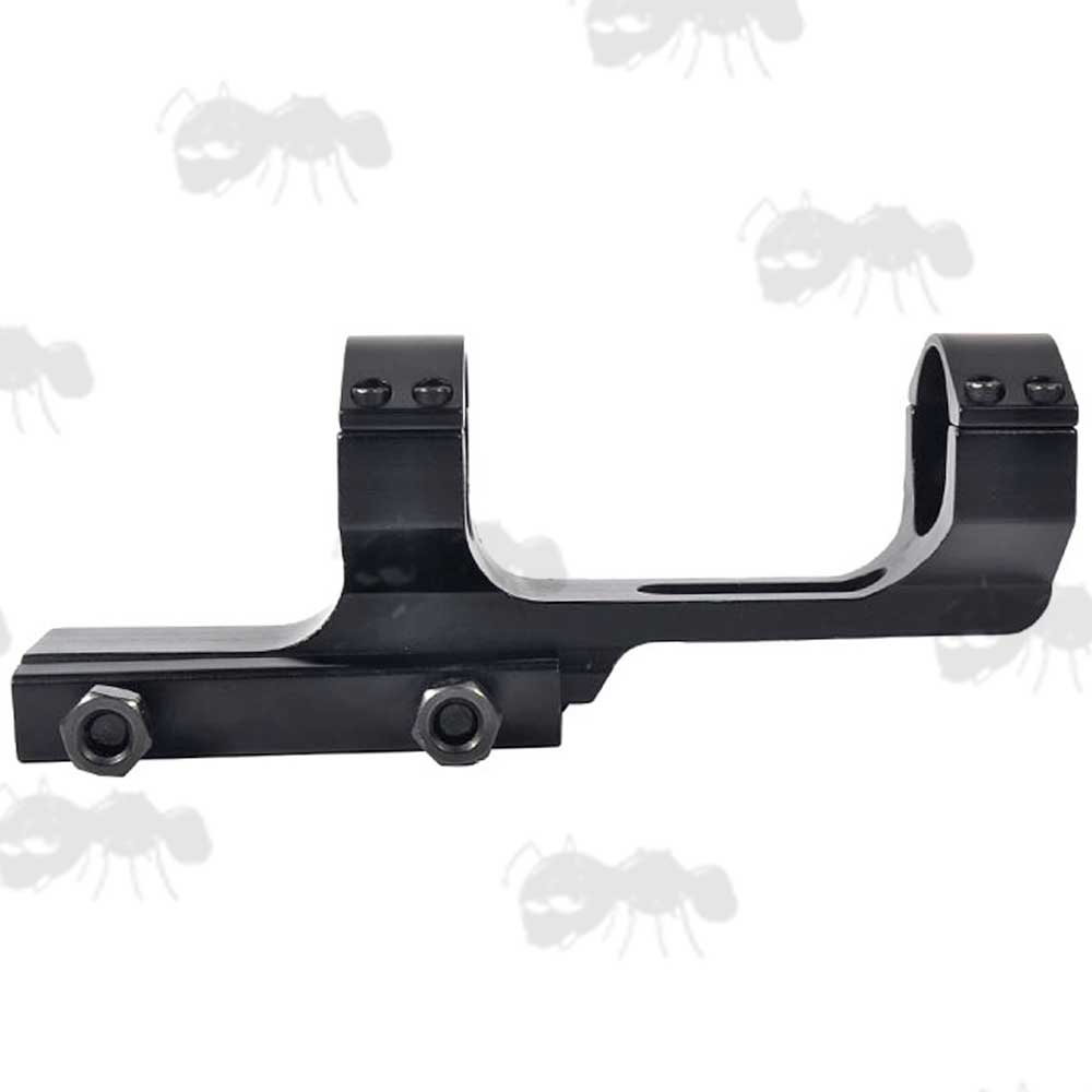 Extra Long Length AR-15 OP Offset Picatinny Flat Top Scope Mount With 30mm Rings and Cut Out Section