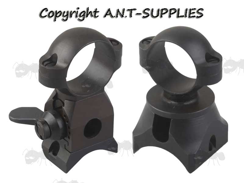 Pair Of Steel Mauser 98K Scope Ring Turret Base Mounts