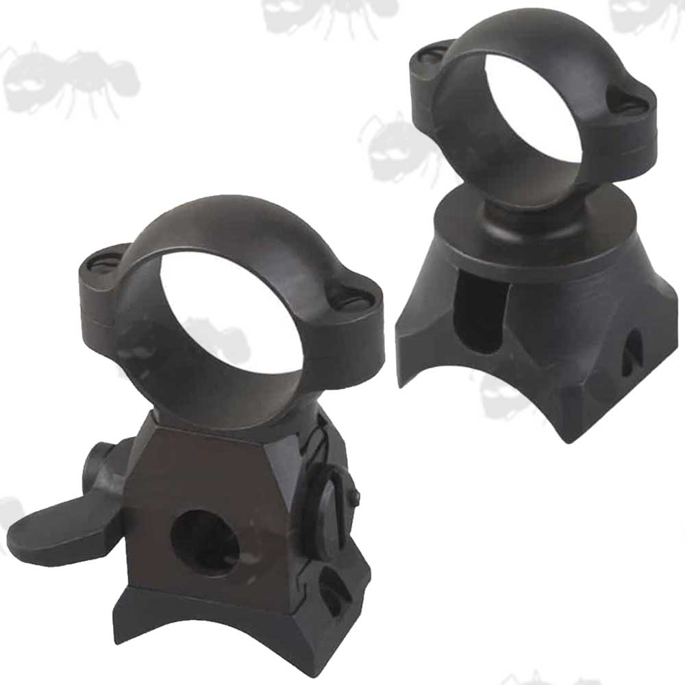 Pair Of Steel Mauser 98K Scope Ring Turret Base Mounts