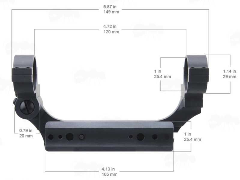 Mosin Nagant Steel Side Mount Scope Rings Fitted To Rifle Scope