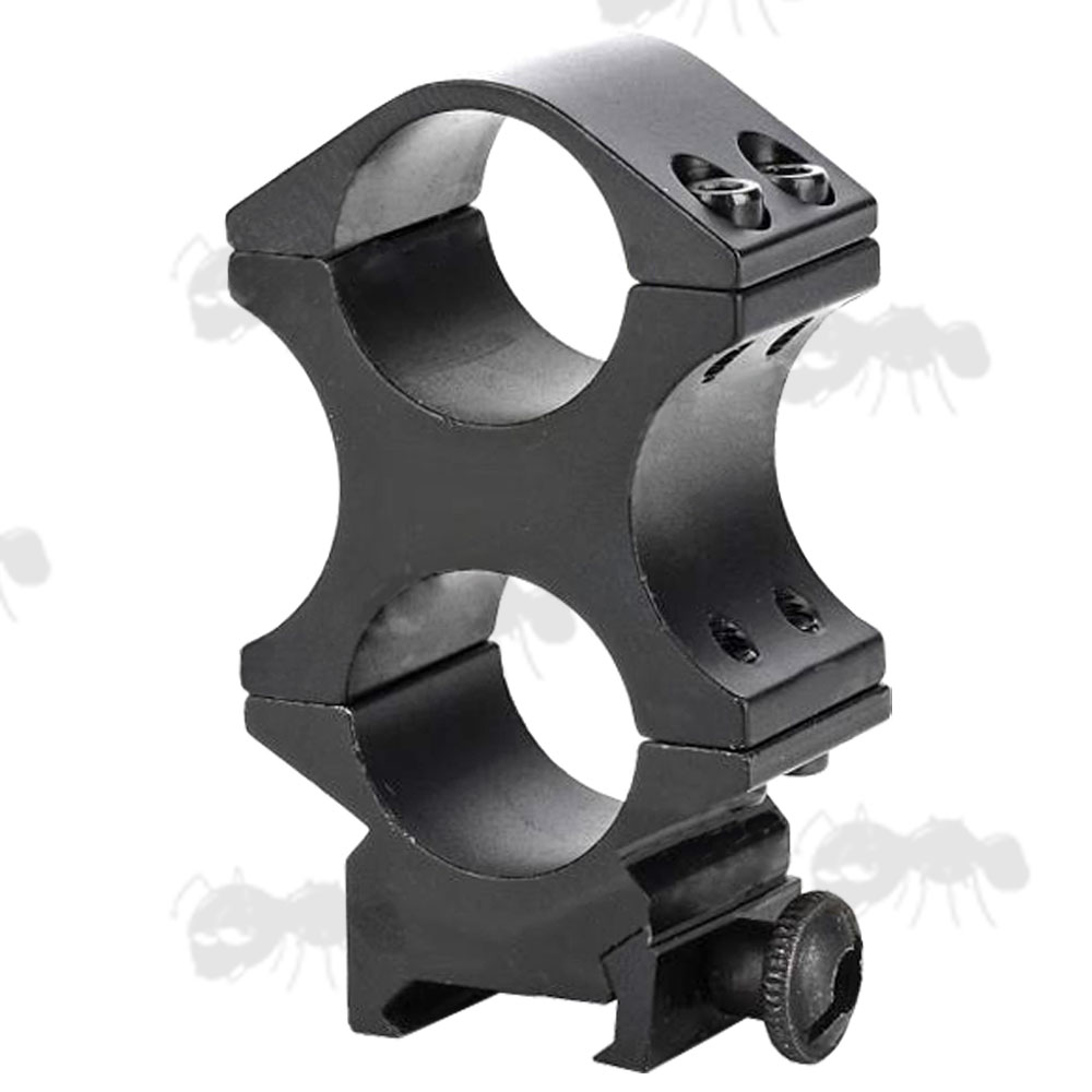 Weaver Rail 25mm Scope Ring with 25mm Diameter Torch Ring