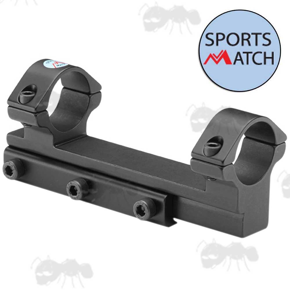 SportsMatch UK One Piece 9-11mm Dovetail Rail Fitting, Forward Reach, High-Profile 25mm Diameter Early BSA Rifle Scope Mounts HOP17C