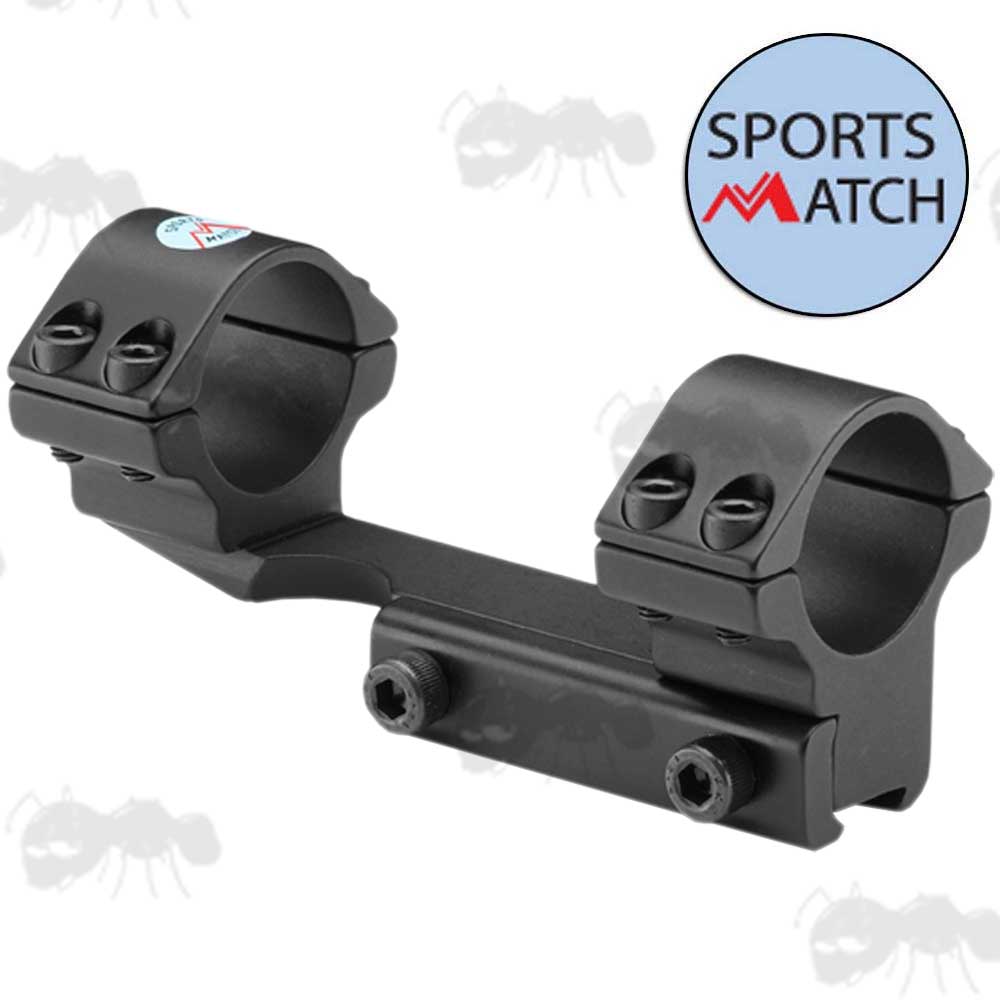 SportsMatch UK One Piece 9-11mm Dovetail Rail Fitting, Forward Reach, Medium-Profile 25mm Diameter Falcon, Titan PCP Rifle Scope Mount OP43C