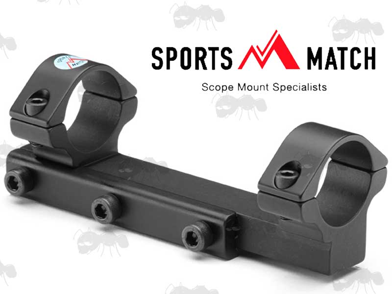 SportsMatch UK One Piece 9-11mm Dovetail Rail Fitting, Forward Reach, Medium-Profile 25mm Diameter Early BSA Rifle Scope Mounts OP12C