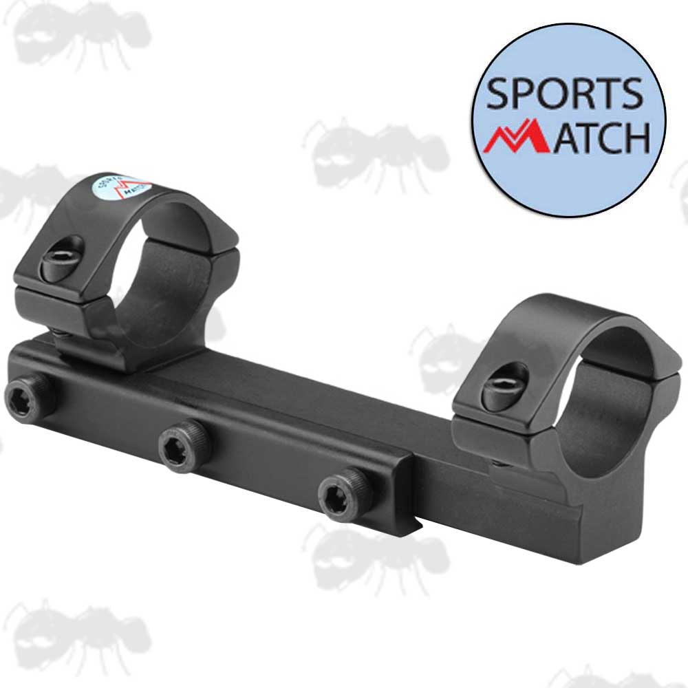 SportsMatch UK One Piece 9-11mm Dovetail Rail Fitting, Forward Reach, Medium-Profile 25mm Diameter Early BSA Rifle Scope Mounts OP12C