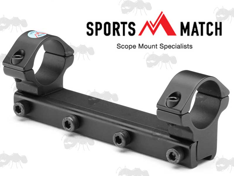 OP15C Sportsmatch Dovetail Rail One Piece 20MOA Angled Medium Profile 25mm Diameter Scope Rings