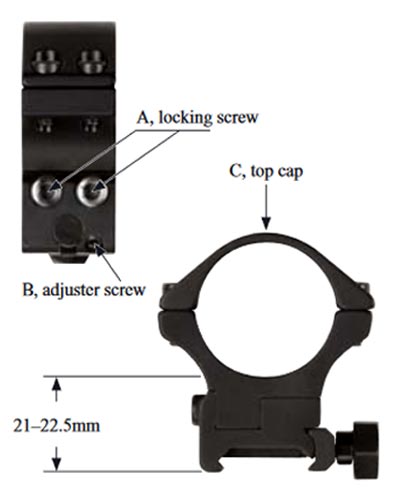 Sportsmatch Weaver Rail Two Piece Adjustable Scope Mount Guide