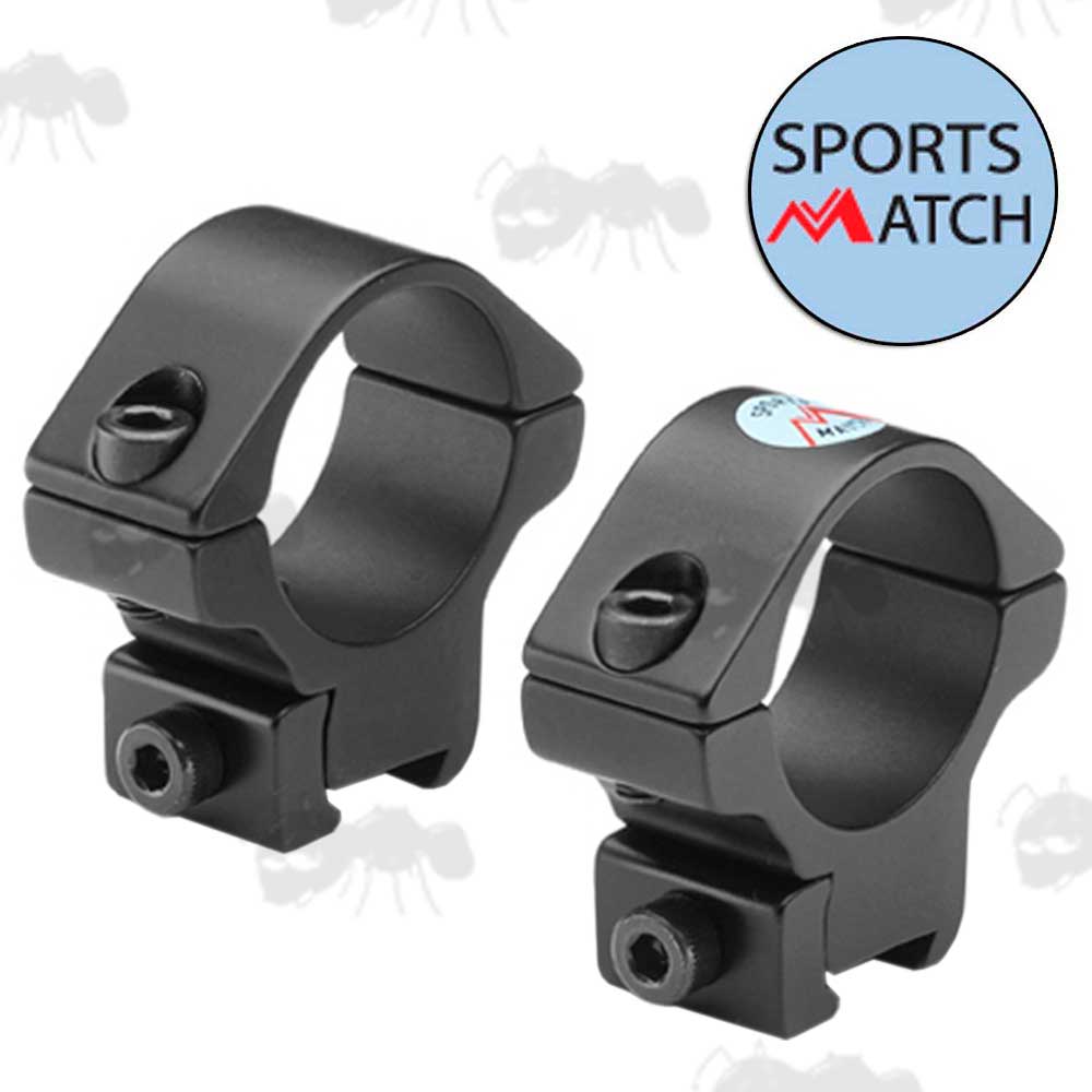 LTO30C Sportsmatch 9.5-10.5mm Dovetail Two Piece Medium Height 25mm Diameter Scope Mounts