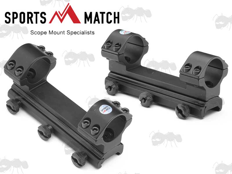 SPORTSMATCH HOP26C ONE PIECE 1" Double Screw Mount for 9.5-11.5mm dovetails 