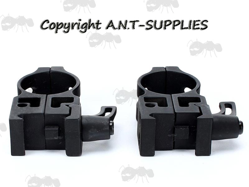 Weaver Rail Vertical Split Lever Locking Scope Rings 25mm & 30mm
