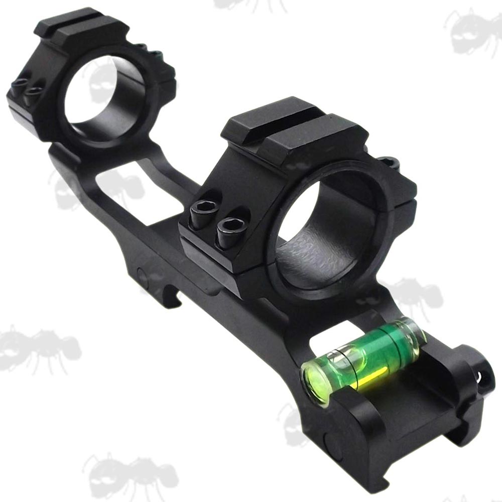 Extra Light Weight, One Piece 30mm Scope Mount with Anti-Cant Level for Weaver / Picatinny Rails