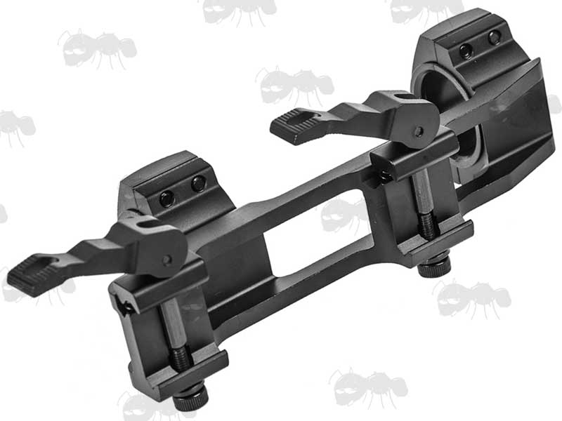 Extra Light Weight, One Piece 30mm Scope Mount with Anti-Cant Level for Weaver / Picatinny Rails with Quick-Release Levers
