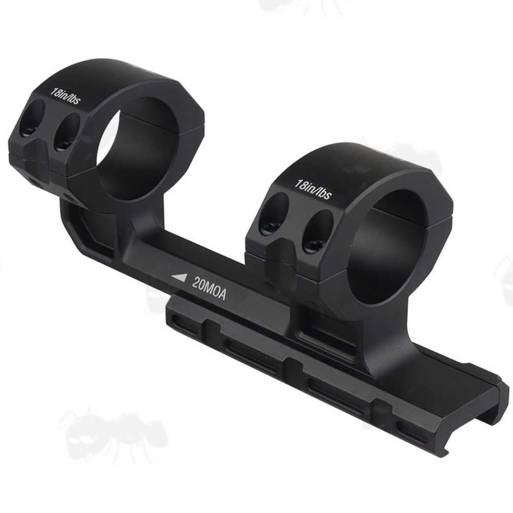 20MOA High-Profile Double Clamped 30mm Scope Ring One Piece Mount for Picatinny Rails