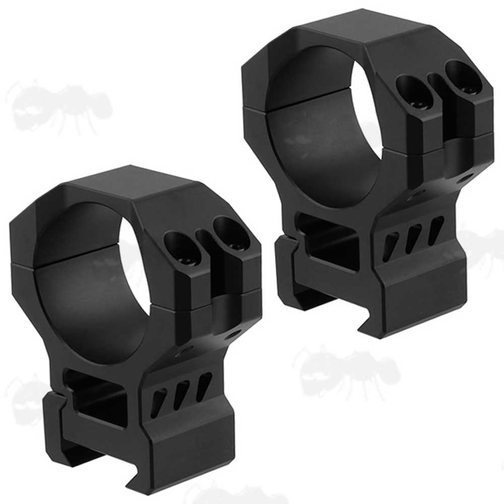 0MOA High-Profile Double Clamped 34mm Scope Ring One Piece Mount for Picatinny Rails