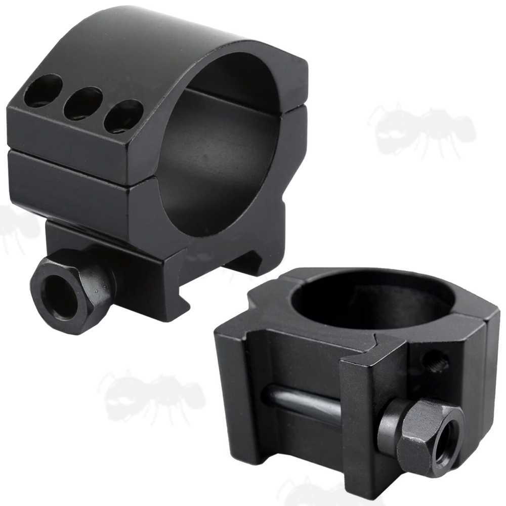 Heavy-Duty Triple Clamped 30mm Scope Ring Mounts for Weaver / Picatinny Rails