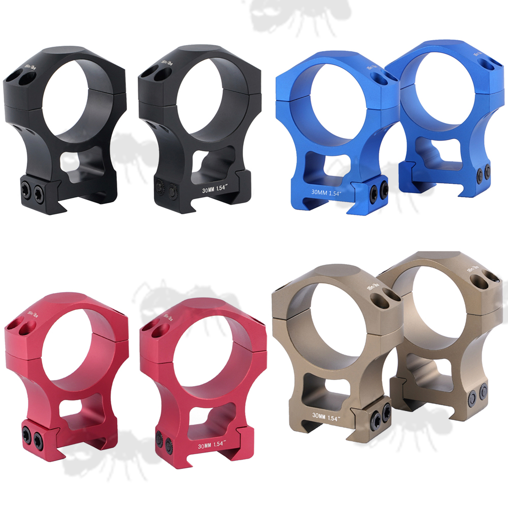 Picatinny Precision Scope Rings 25mm, 30mm and 34mm Scope Mounts