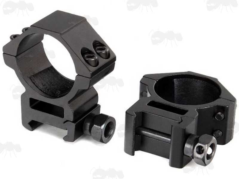 Medium-Profile Double Clamped 30mm Scope Ring for Weaver / Picatinny Rails