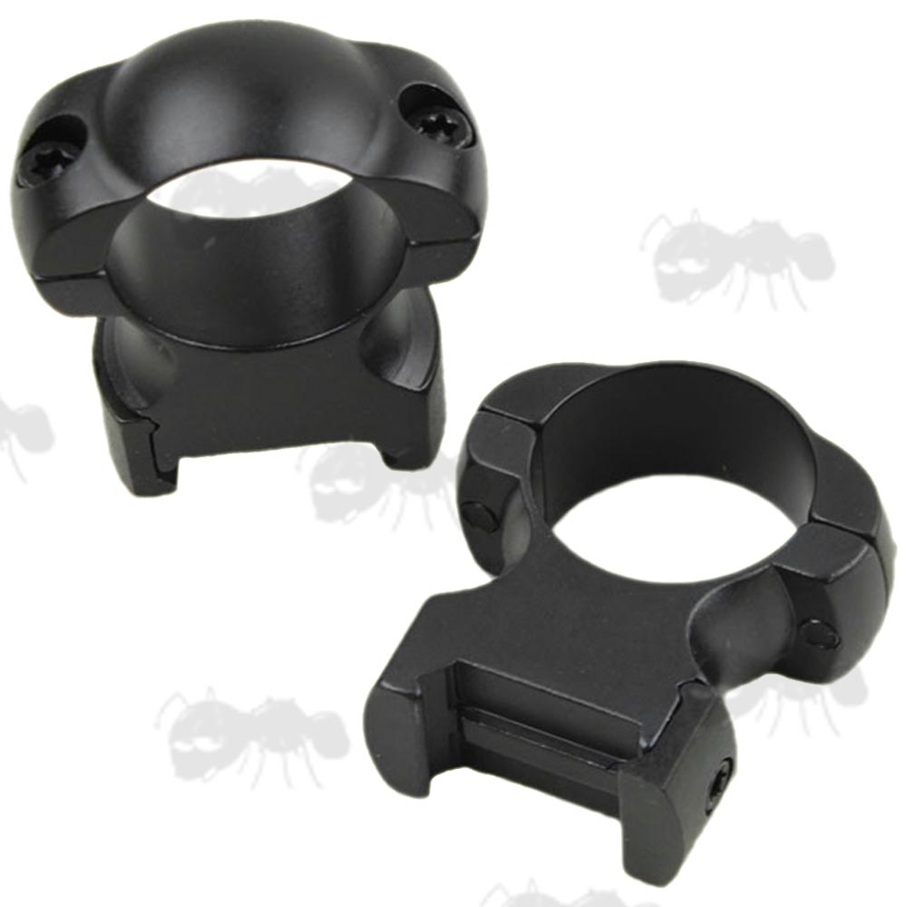 High Profile 25mm Diameter Steel Scope Rings for Weaver Rails