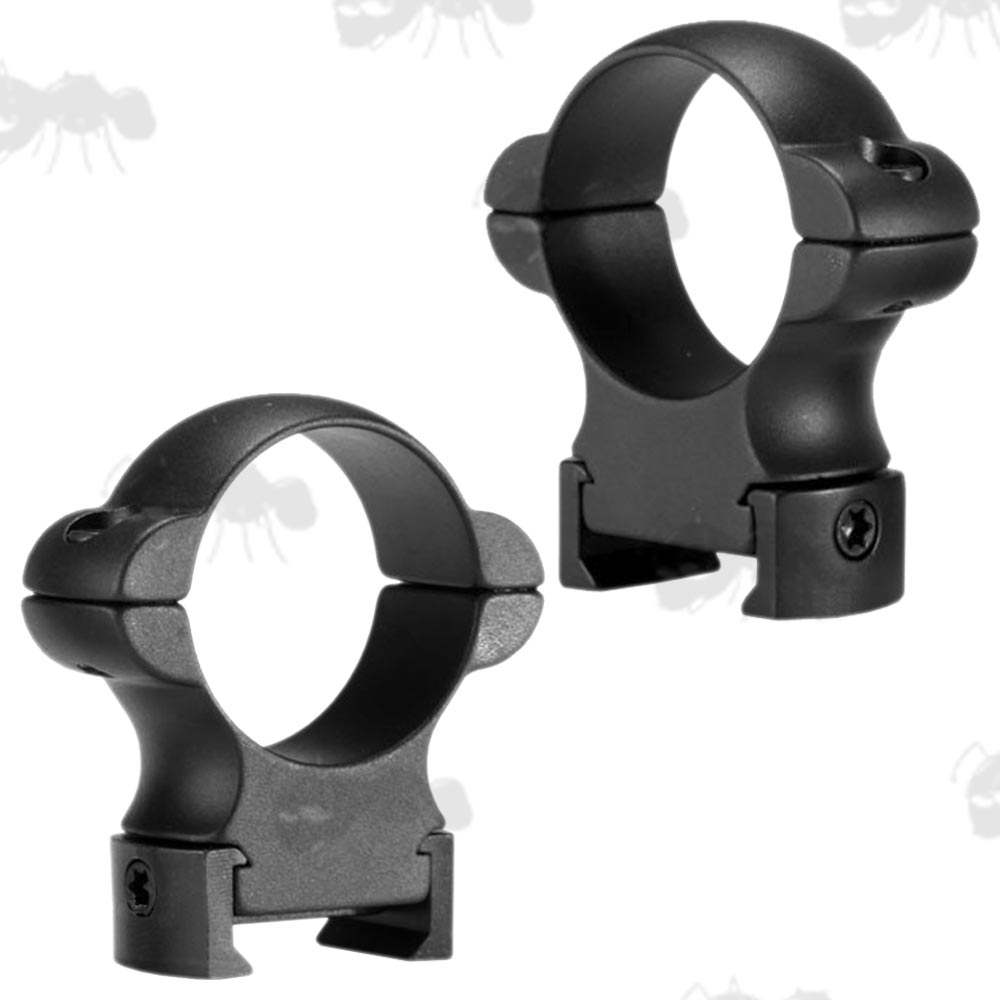 Medium Profile 30mm Diameter Steel Scope Rings for Weaver Rails