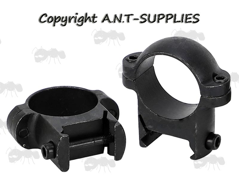 Low Profile 25mm Diameter Steel Scope Rings for Weaver Rails