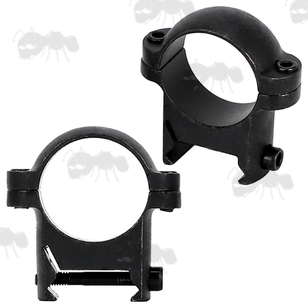 Low Profile 25mm Diameter Steel Scope Rings for Weaver Rails